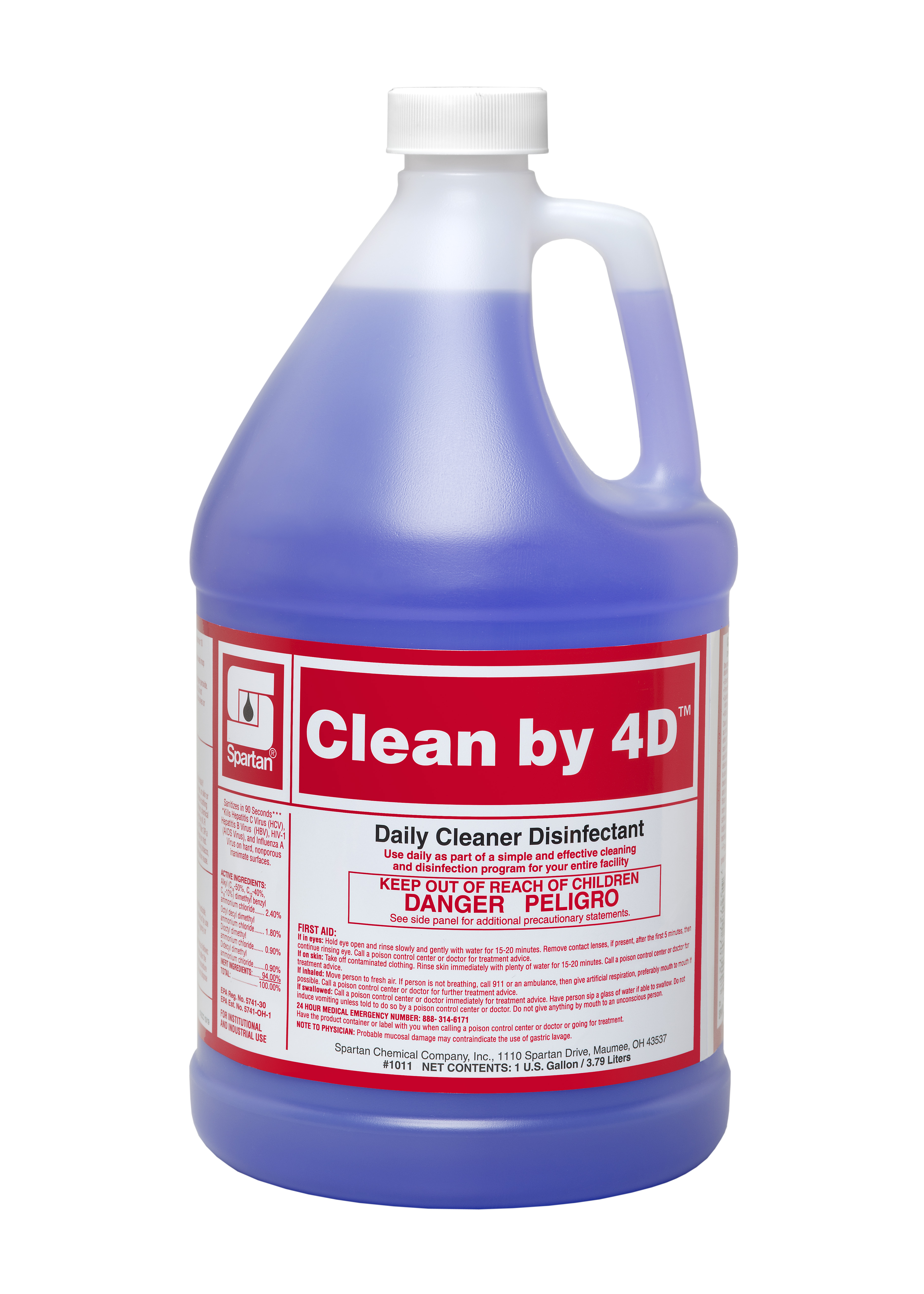 CLEAN BY 4D DISINFECTANT, 1  GALLON