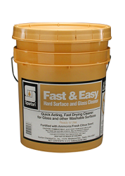 FAST &amp; EASY HARD SURFACE AND GLASS CLEANER, 5 GALLON BUCKET