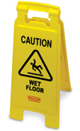CAUTION WET FLOOR SIGN A FRAME, 25&quot; TALL