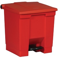 8 GAL STEP ON CAN, RED
