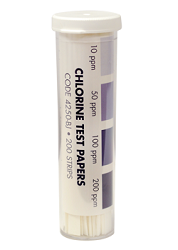 CHLORINE TEST PAPERS 200 STRIPS