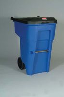 65 GAL BRUTE ROLL OUT CONTAINER WITH LID, BLUE
