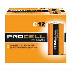 DURACELL PROCELL C BATTERY, 12/BOX
