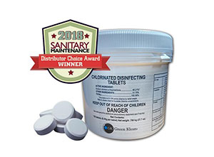CHLORINATED DISINFECTING 
TABLETS, 120 TABLETS/TUB