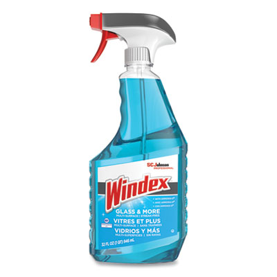 WINDEX GLASS CLEANER, 8 32 OZ BOTTLES W/TRIGGERS